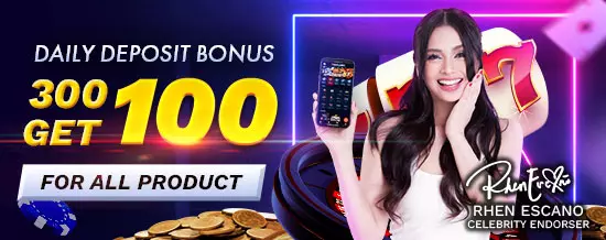 Deposit P300 Get P100 Bonus​